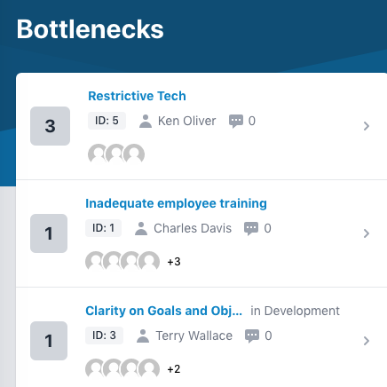 Screenshot of the bottleneck detection